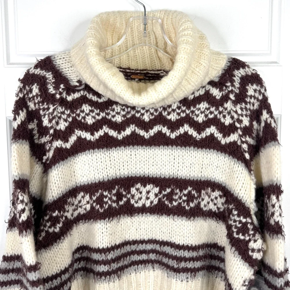 FREE PEOPLE Check Me Out Sweater NEW Winter Fog Size XS